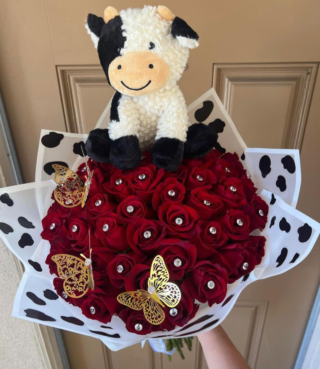 Cow Rose Bouquet